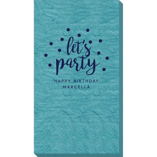 Confetti Dots Let's Party Bali Guest Towels